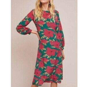 Seen Worn Kept 100% Silk Rosetta floral Dress Size 2